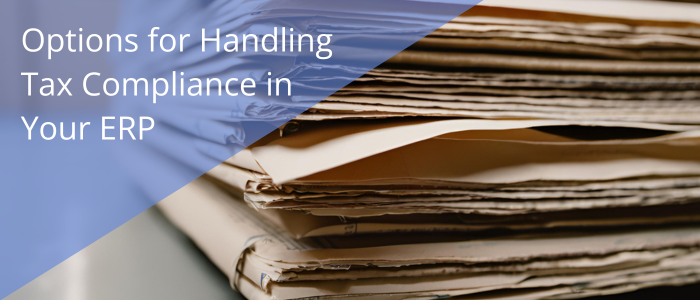 Handling tax compliance in ERP